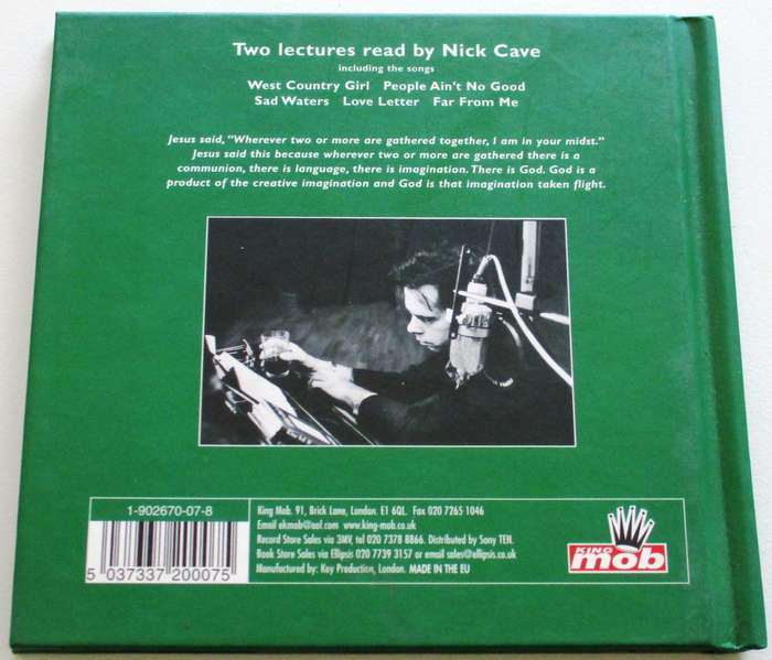 NICK CAVE The Secret Life of the Love Song / The Flesh Made Word CD [Spoken Word]