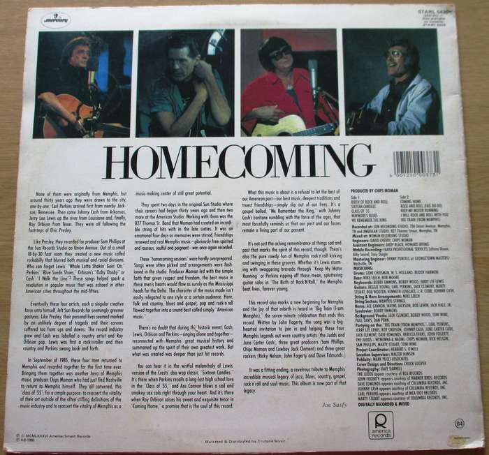 CLASS OF '55 Carl Perkins Jerry Lee Lewis Roy Orbison Johnny Cash Vinyl Record