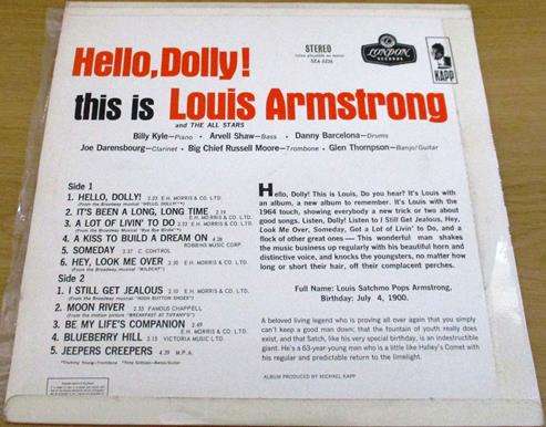 LOUIS ARMSTRONG Hello, Dolly! VINYL Record