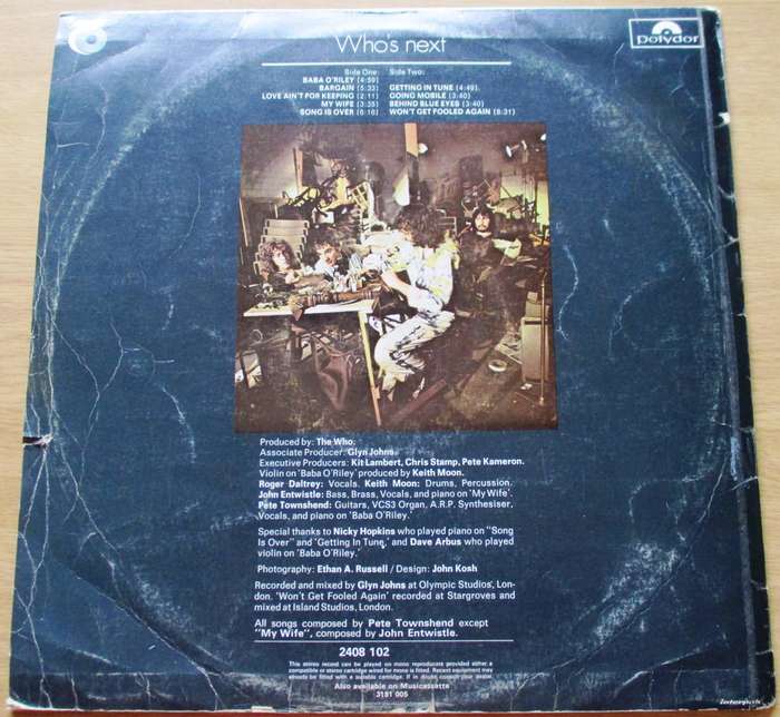THE WHO Who's Next LP VINYL Record