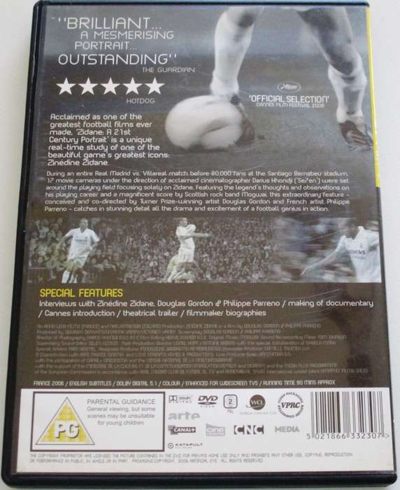 ZIDANE A 21st Century Portrait FOOTBALL FILM DVD [BBOX 5]