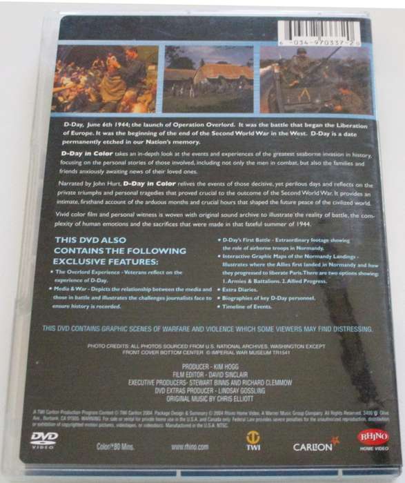 D-DAY IN COLOR DVD [BOX SET SHELF] Region 1