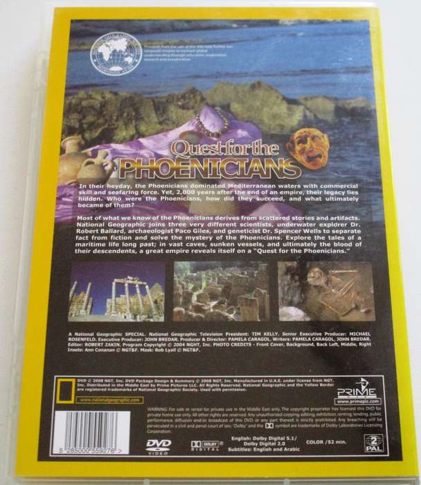 National Geographic QUEST FOR THE PHOENICIANS DVD [BBOX 4]