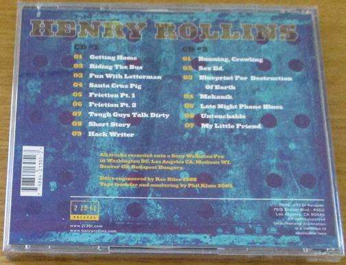 HENRY ROLLINS Sweatbox (Spoken Word 1987  1988) 2xCD