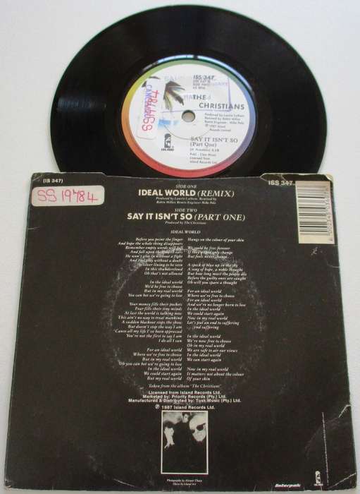 THE CHRISTIANS Ideal World  7` Single VINYL Record