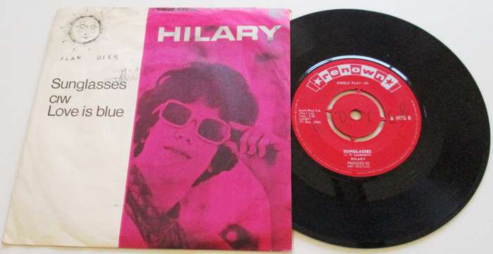 HILARY  Sunglasses 7` Single VINYL Record