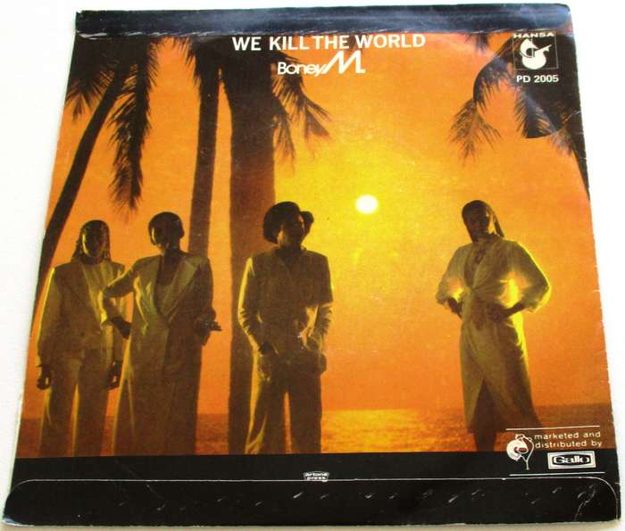 BONEY M We Kill the World  7` Single VINYL Record