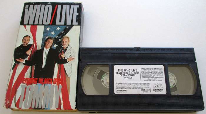 THE WHO Live Tommy VHS Video Cassette