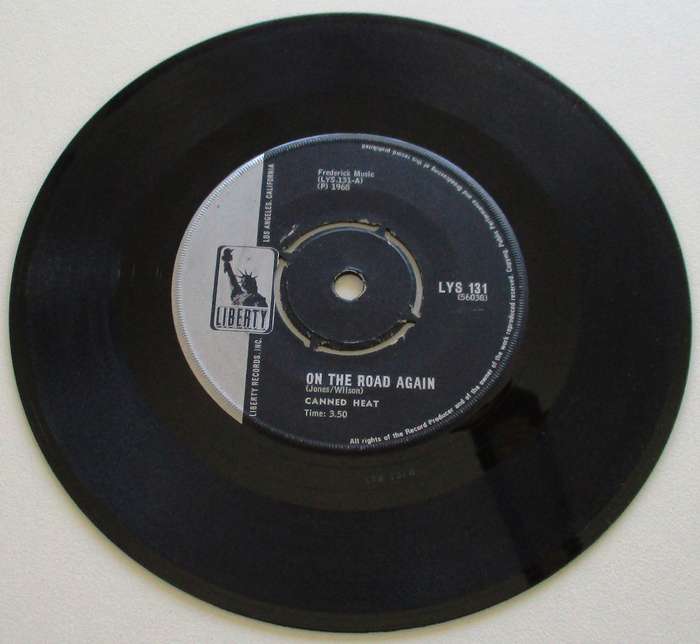 CANNED HEAT On the Road Again 7` Single VINYL Record