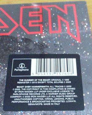 IRON MAIDEN The Number Of The Beast / Beast Over Hammersmith 3xLP VINYL Record