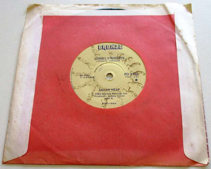 URIAH HEEP Lonely Nights 7" Single Vinyl record