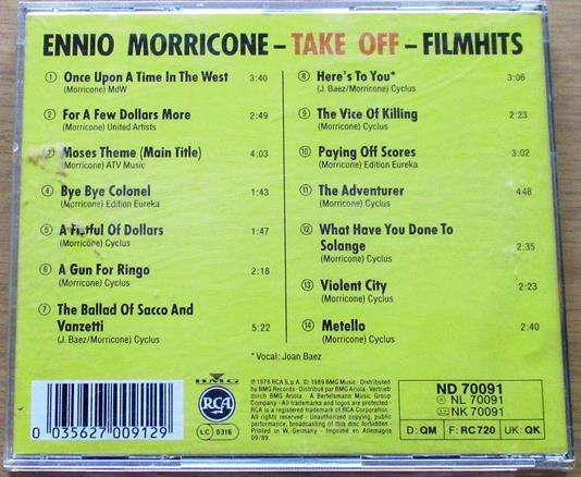 ENNIO MORRICONE Film Hits CD [Gx10]