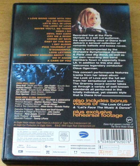 DIANA KRALL Live in Paris DVD