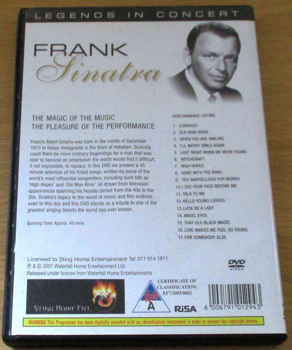 FRANK SINATRA The Magic of the Music DVD