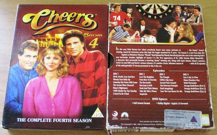CHEERS The Complete Season 4  4xDVD [Box Set Shelf]