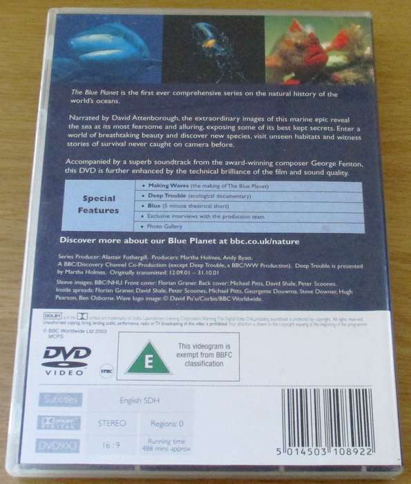 THE BLUE PLANET 3xDVD [Box Set Shelf]
