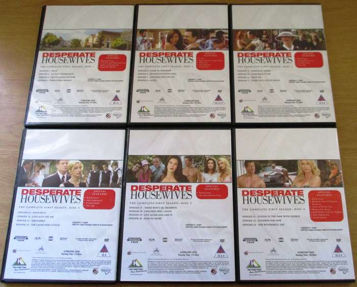DESPERATE HOUSEWIVES The Complete First Season Episodes 1 - 23 6xDVD [Box Set Shelf]