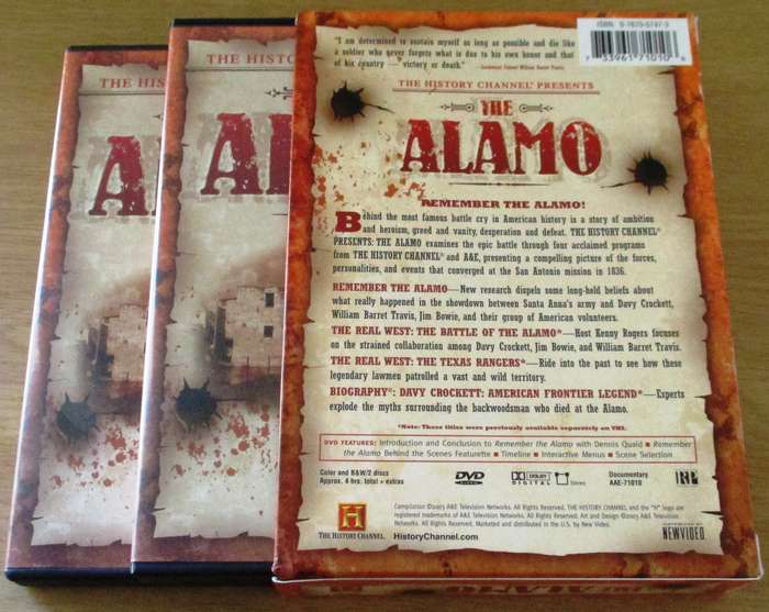 History Channel presents THE ALAMO Volume 1 + 2 DVD [Box Set Shelf]