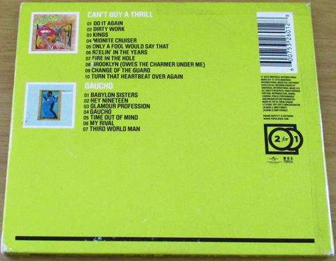 STEELY DAN Can't Buy a Thrill + Gaucho 2xCD