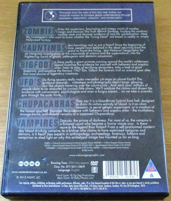 National Geographic IS IT REAL? THE TRUTH BEHIND ZOMBIES DVD BOX SET [Box Set Shelf]