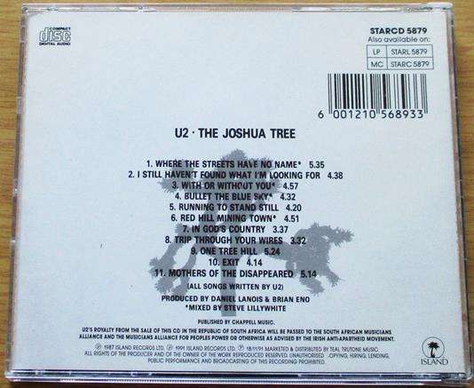 U2 The Joshua Tree CD [Gx35]