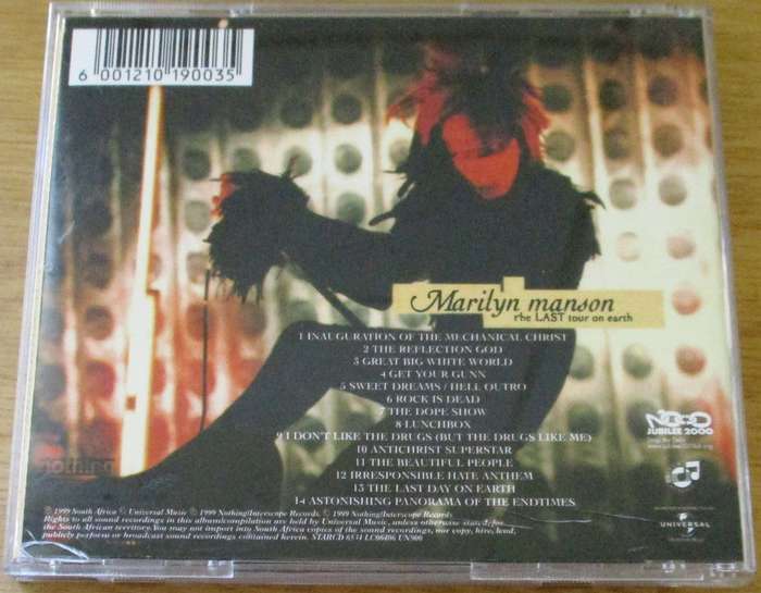 MARILYN MANSON Last Tour on Earth CD
