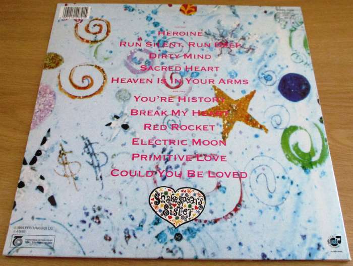 SHAKESPEAR'S SISTER Sacred Heart South African Pressing LP VINYL Record [gatefold cover]