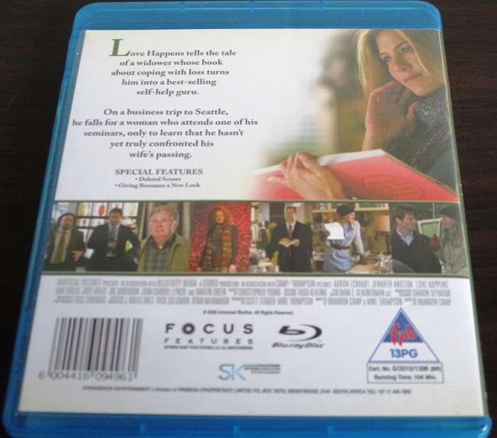 LOVE HAPPENS BLU RAY Jennifer Aniston Aaron Eckhart [BLU RAY SHELF]