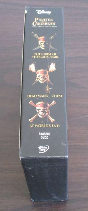 PIRATES OF THE CARIBBEAN Three Movie Collection 3xDVD Embossed BOXSET [BB BOTTOM WHITE SHELF]