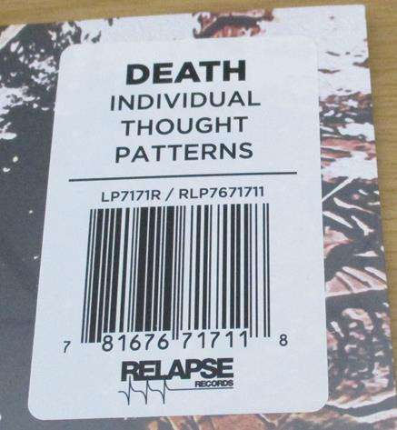 DEATH Individual Thought Patterns LP VINYL Record