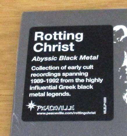 ROTTING CHRIST Abyssic Black Metal LP VINYL Record