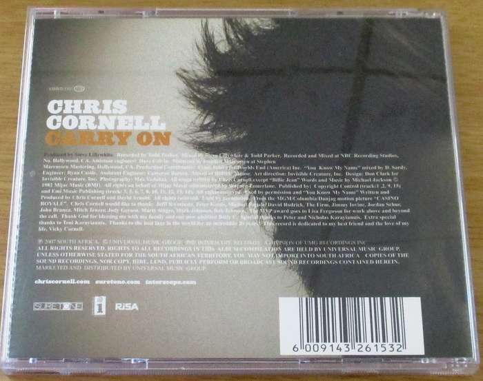 CHRIS CORNELL Carry On CD [Shelf V x 2]