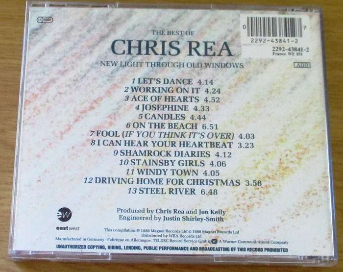 CHRIS REA New Light Through Old Windows The Best Of CD [Gx30]