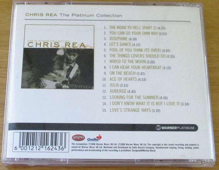 CHRIS REA The Platinum Collection CD [Gx30]