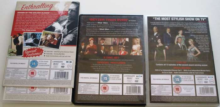 MAD MEN Season 1 - 3  DVD [BBOX 9]