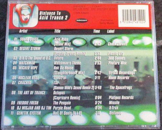 DISTANCE TO ACID TRANCE 2 CD [Gx27]