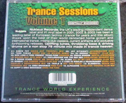 NUKLEAZ TRANCE SESSIONS VOLUME 1 CD [Gx31]