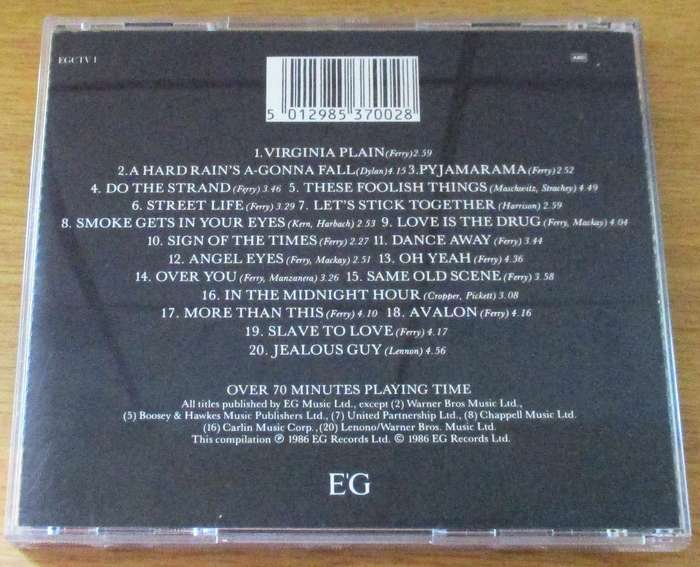 BRYAN FERRY + ROXY MUSIC Street Life 20 Great Hits CD [Gx21]