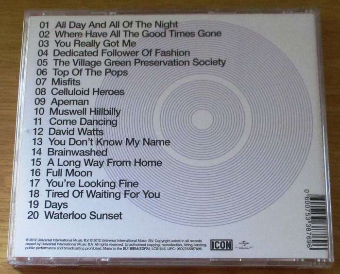 THE KINKS Icon CD [Gx21]