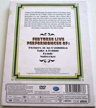 EMERSON LAKE and PALMER The Death of a Band Isle of Wight Festival 1970 DVD