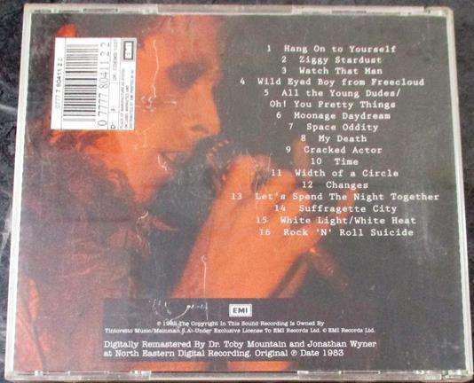 DAVID BOWIE Ziggy Stardust The Motion Picture Digitally Remastered CD