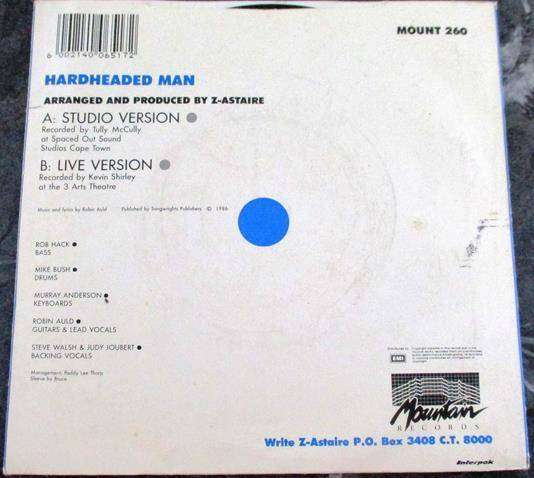 ROBIN AULD & Z-ASTAIRE Hardheaded Man 7` Single VINYL Record