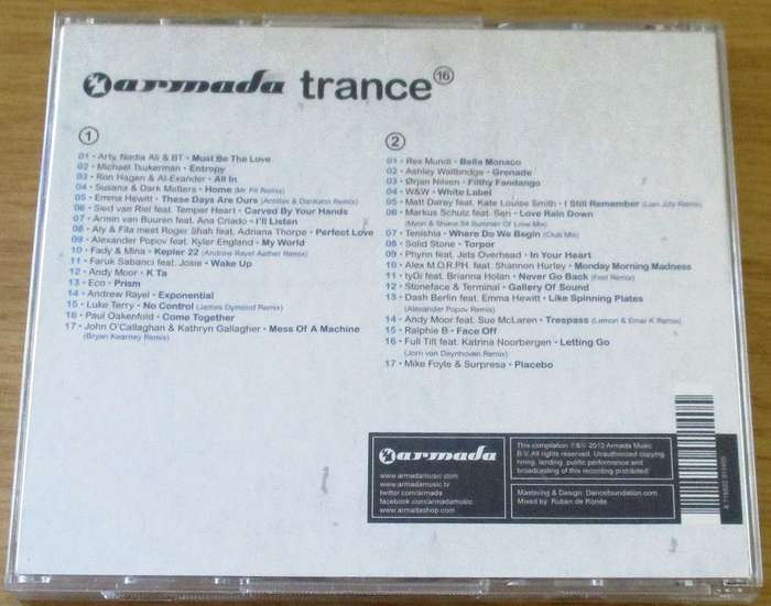 ARMADA Trance 16  34 Trance Hits in the Mix 2xCD [Gx32]