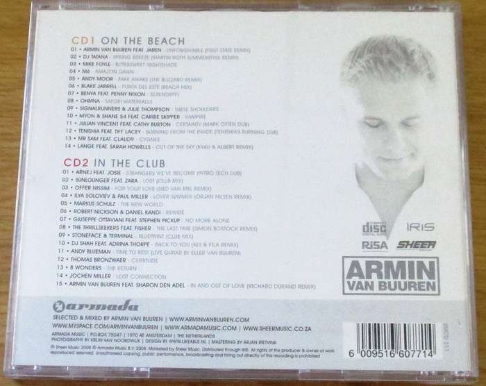 ARMIN VAN BUUREN A STATE OF TRANCE 2008 2xCD [Gx32]