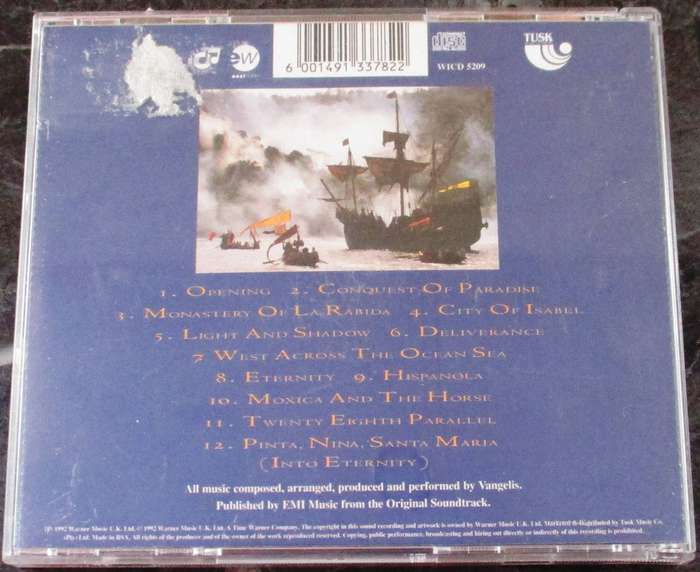 VANGELIS 1492 CD [Shelf G x 4]