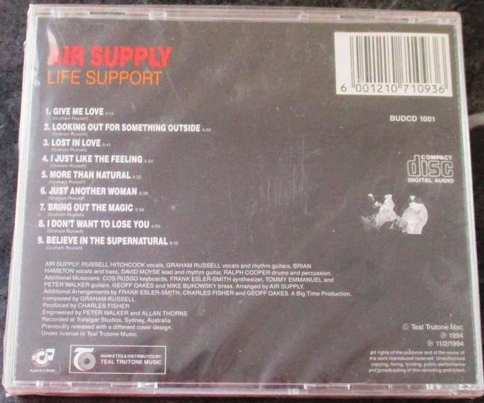 AIR SUPPLY Life Support CD [Shelf G x 4]