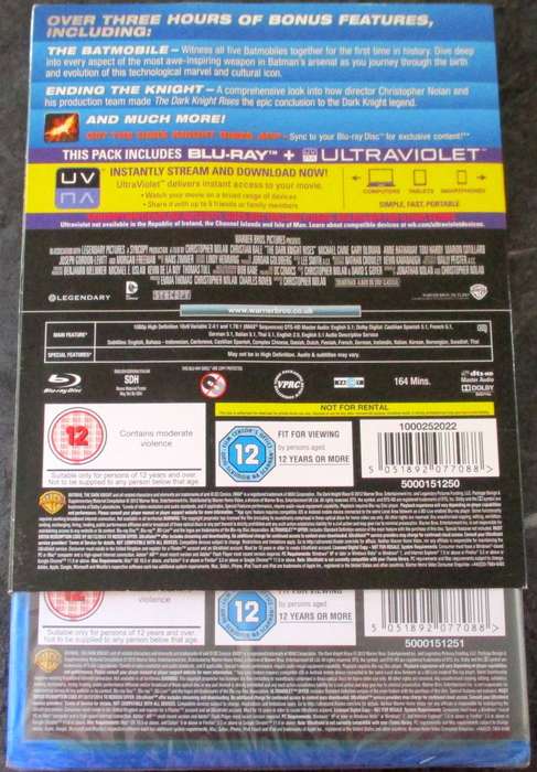 THE DARK KNIGHT RISES BLU  Christian Bale