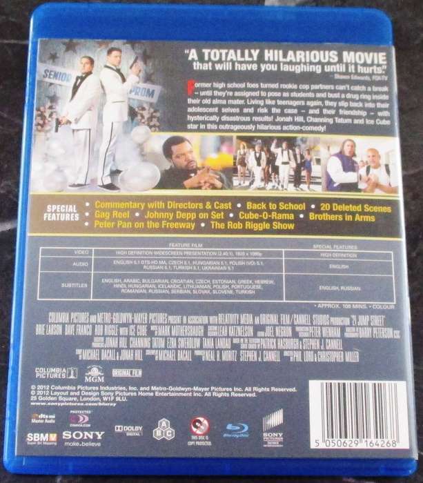 21 JUMP STREET BLU RAY Jonah Hill Channing Tatum