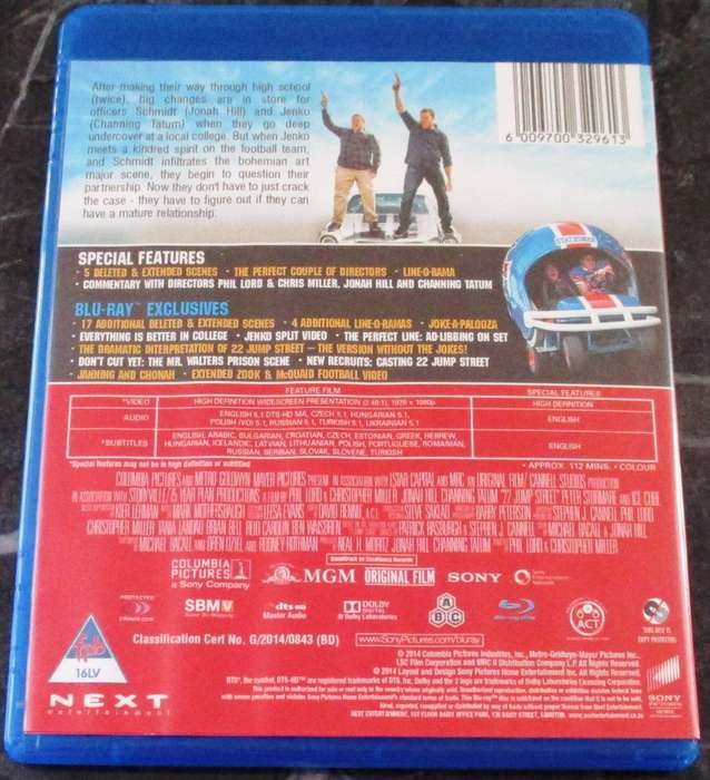 22 JUMP STREET BLU RAY Jonah Hill Channing Tatum