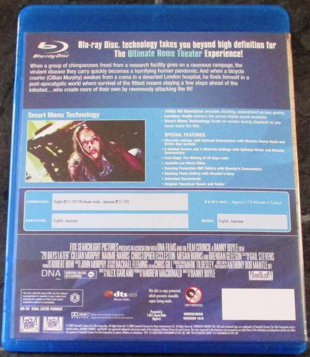 28 DAYS LATER BLU RAY